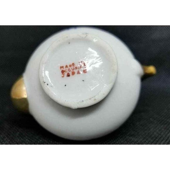 Vintage Occupied Japan Teapot Miniature Porcelain Tea Pot Oriental Design Paint - Picture 8 of 12